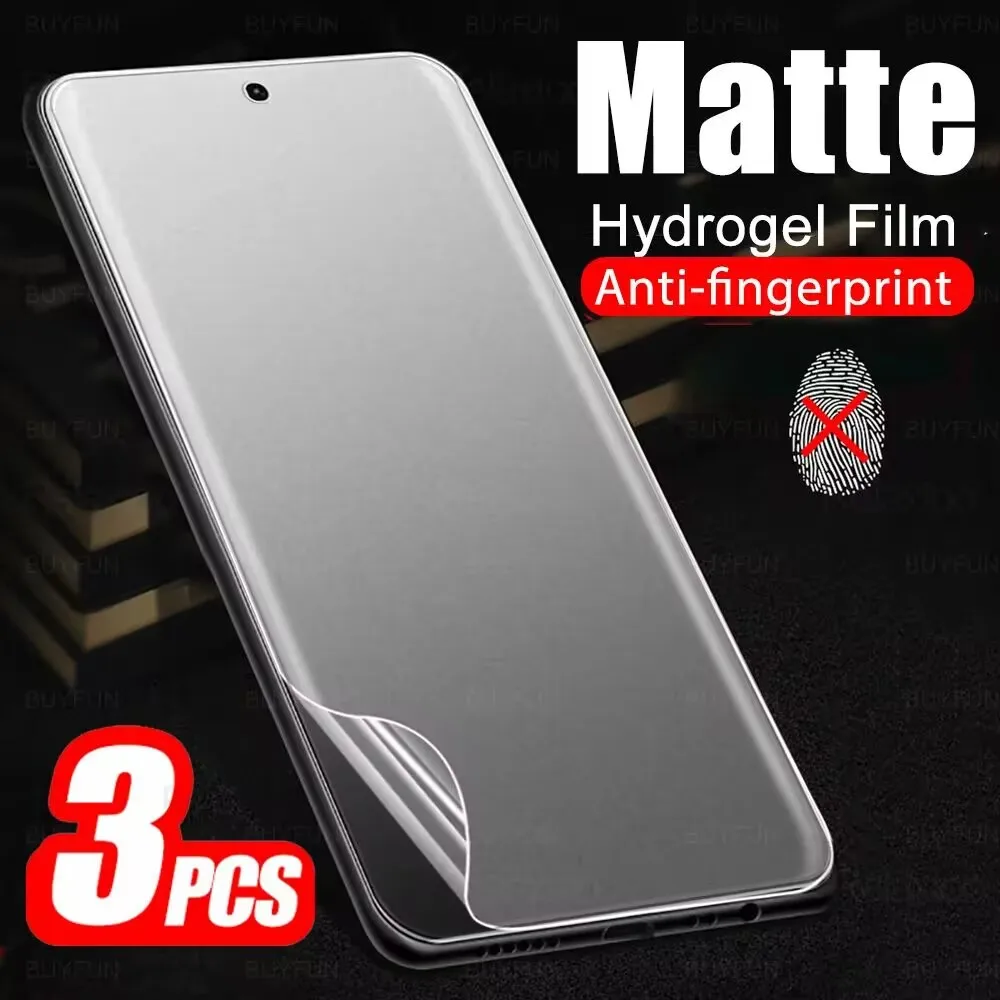 3PCS Clear Matte Hydrogel Film for POCO F5 Pro 5G Screen Protector For Redmi Note 12 Turbo Front Back Protective Film Not Glass