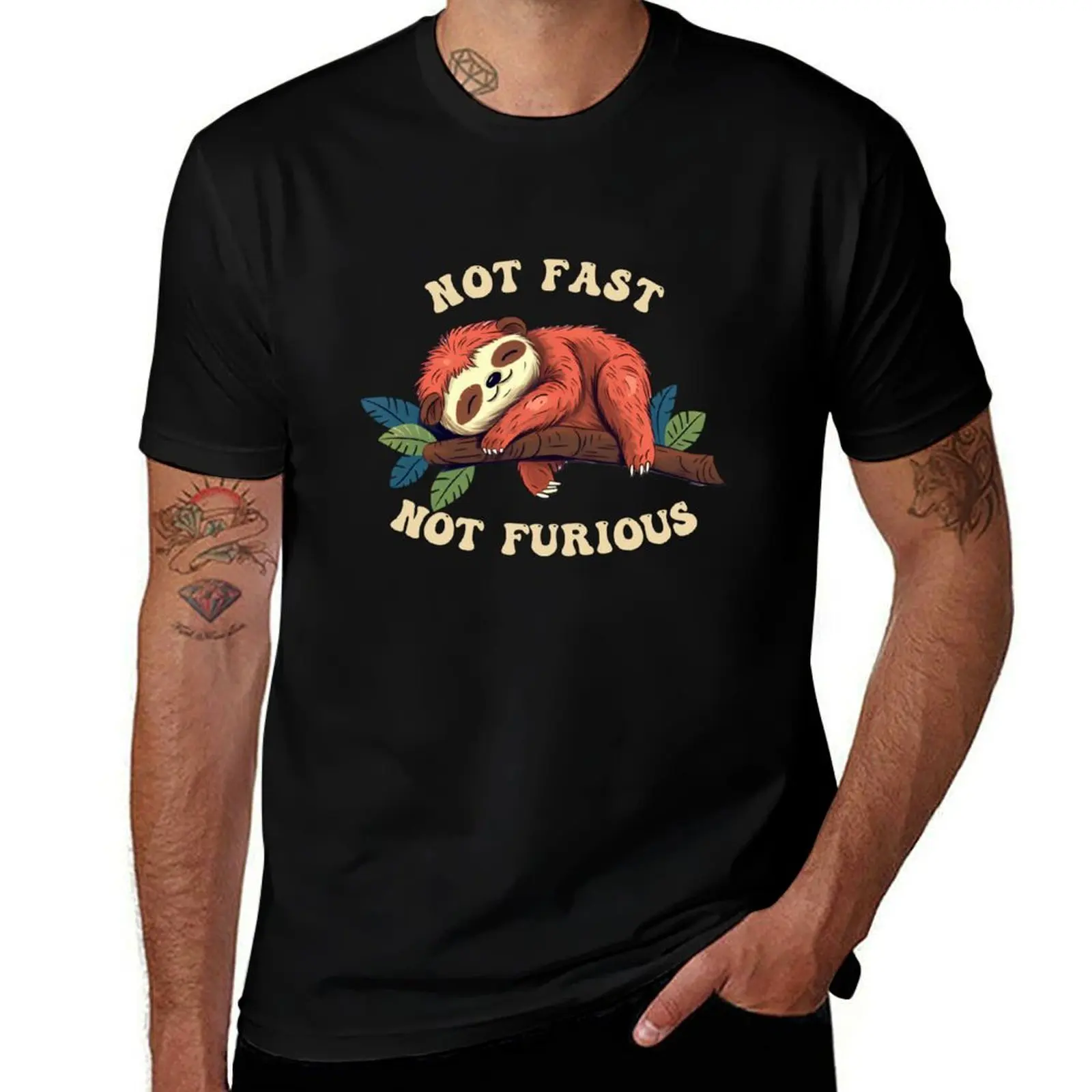 Not Fast, Not Furious T-Shirt Basic Casual Wear Short Sleeve Top