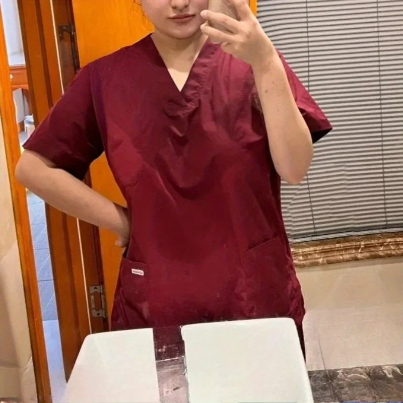 

Summer Quick-drying Uniform Matte Ladies Professional Work Hand Washing Nursing Matte Brush Hand Uniform Women Light Work Suit