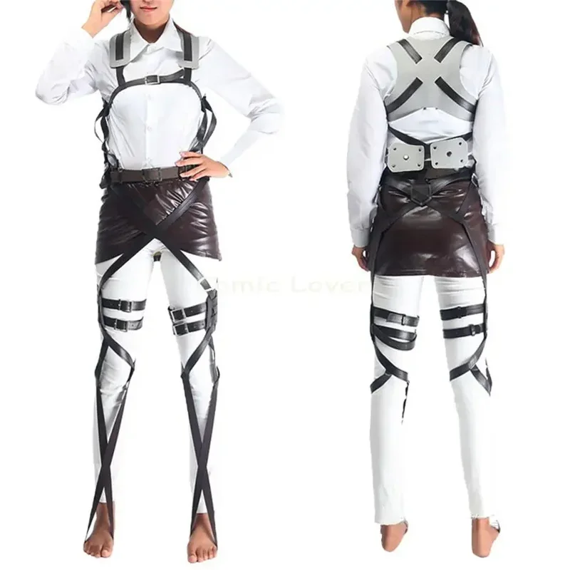 Titan Shingeki No Kyojin Recon Cosplay Corps Anime Harness Belts Leather Skirt Hookshot Adjustable Costume Outfit