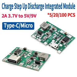 USB Lithium Lipo Multimeter Modification 18650 Battery 3.7V To 5V 9V Charge Step Up Discharge Integrated Module