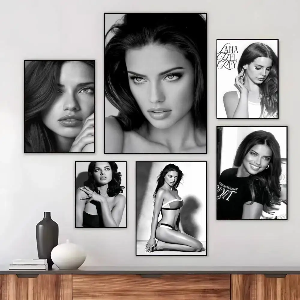 Supermodel A-Adriana Lima Poster Wall Art Printed Decor Sticker Stylish Home Gift for Living Room Bedroom Corridor Cafe