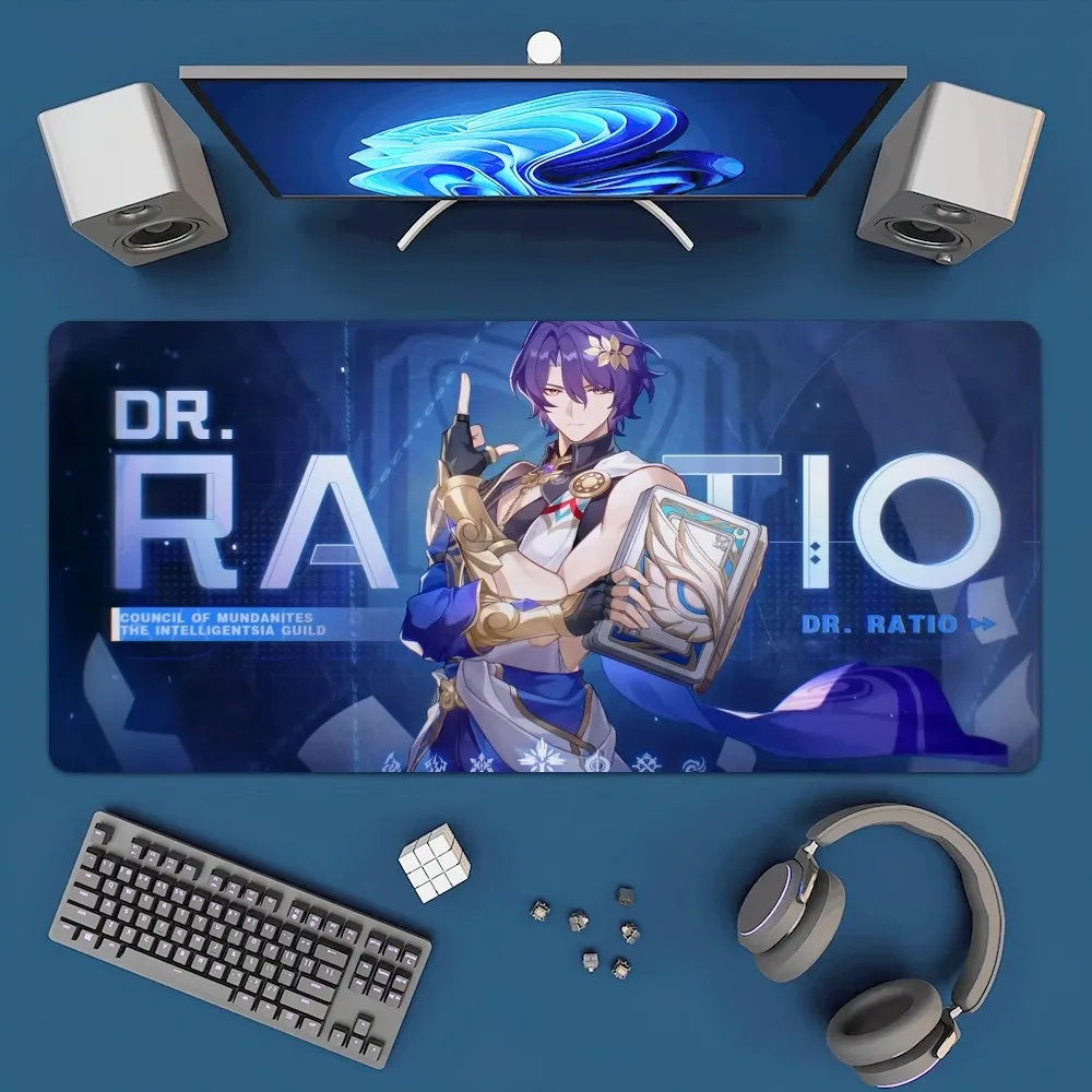 Honkai Star Rail Dr Ratio Mousepad Office Large Mouse Mat Keyboard Mats Rubber PC Computer Game Big Anti-slip Mice Mat