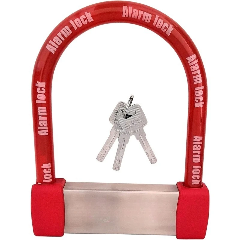 

Bike Lock Heavy Duty Anti Theft Alarm Bike U Lock, High Pitched Audible Alarm, Bicycle, Fits Fat Tire E-Bikes 20"x4" Wheels Scoo