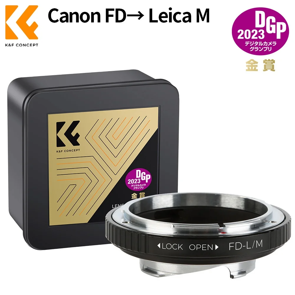 

K&F Concept FD-L/M Camera Lens Adapter Ring for Canon FD FL Lens to Leica M Mount M1, M2, M3, M4, M5, M6, M7, M8, M9 Camera Body