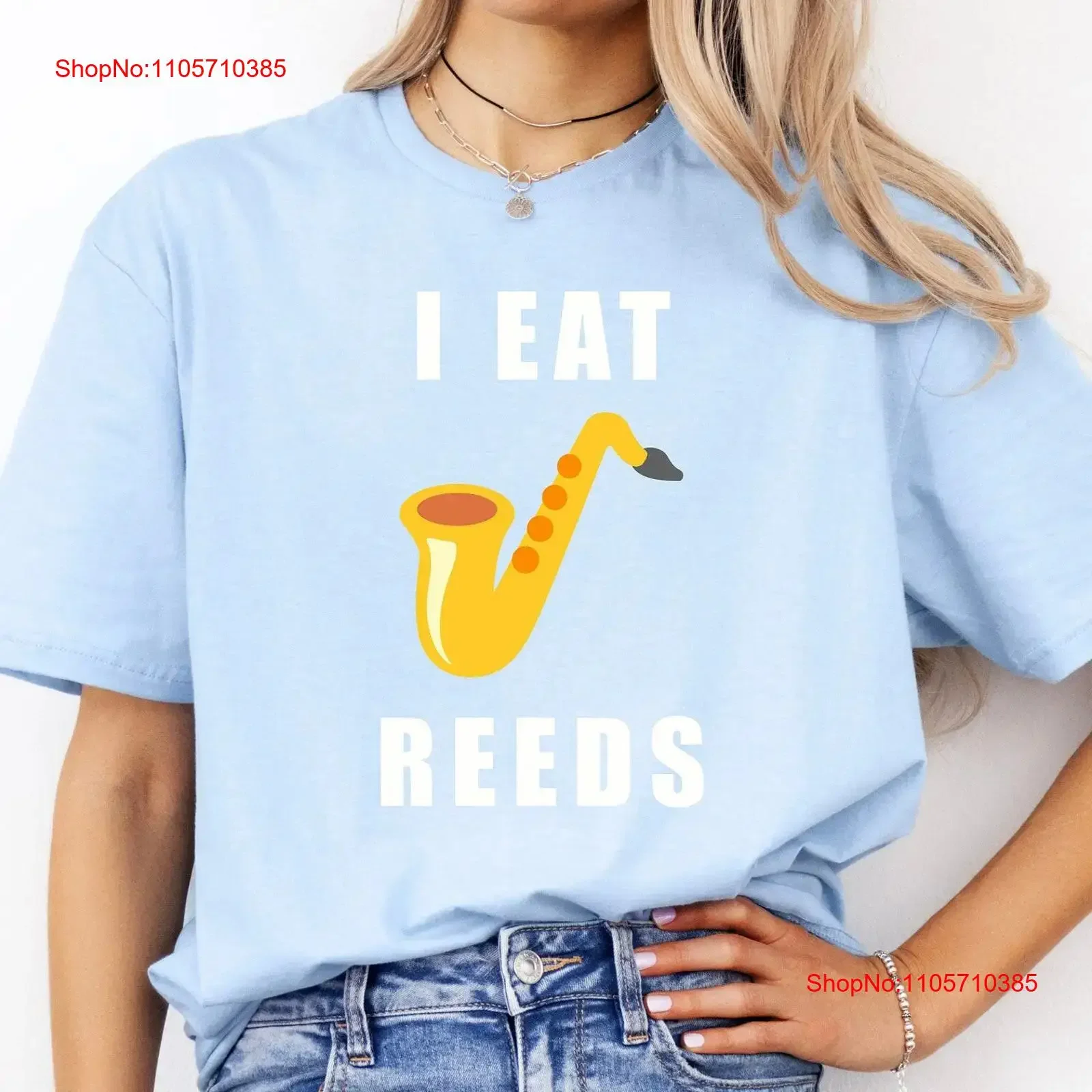 I Eat Reeds Funny T Shirt for Woodwind Players Music Teacher Students Birthday Friends and Family vintage Washed Unisex