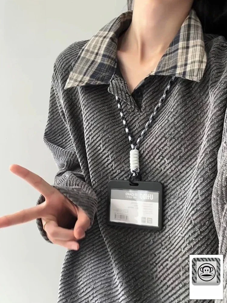 

Плотный свитшот с длинными рукавами, свободный повседневный топ, осенняя мода, из полиэфирного волокна, удобный, молодежный