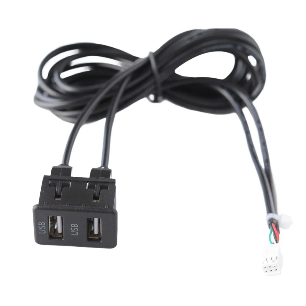 1 PCS Car Mount  Navigation Machine 6 Pin To USB Audio  Input USB Port Panel Interface Car Vehicle  Navigation USB Socket