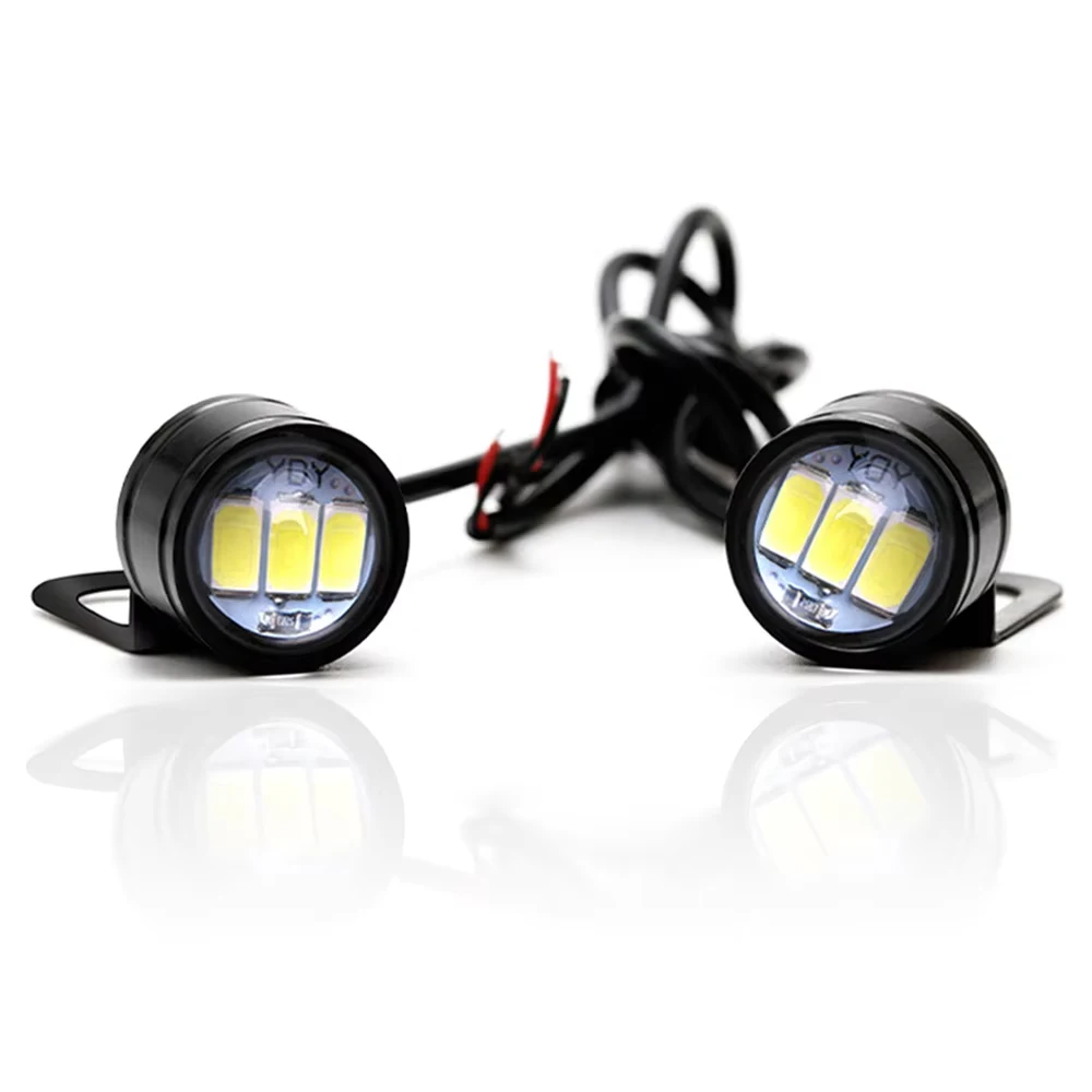 2X LED Motorcycle Light Moto Driving Light Strobe Blue Strobe Flashing Eagle Eye Light Accessories Headlight Fog Lamp 12V White