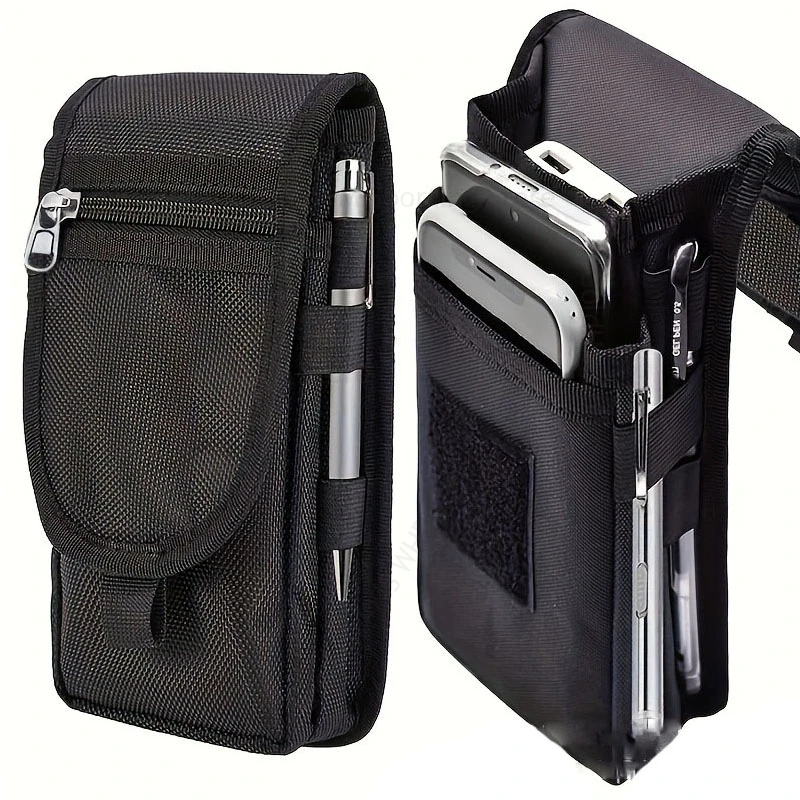 

For Cubot KingKong X Ace 3 Card Wallet Tactical Phone Pouch KingKong 6 9 8 7 5 Pro Star Mini3 2 Pro Flip Case Lanyard Waist Bag