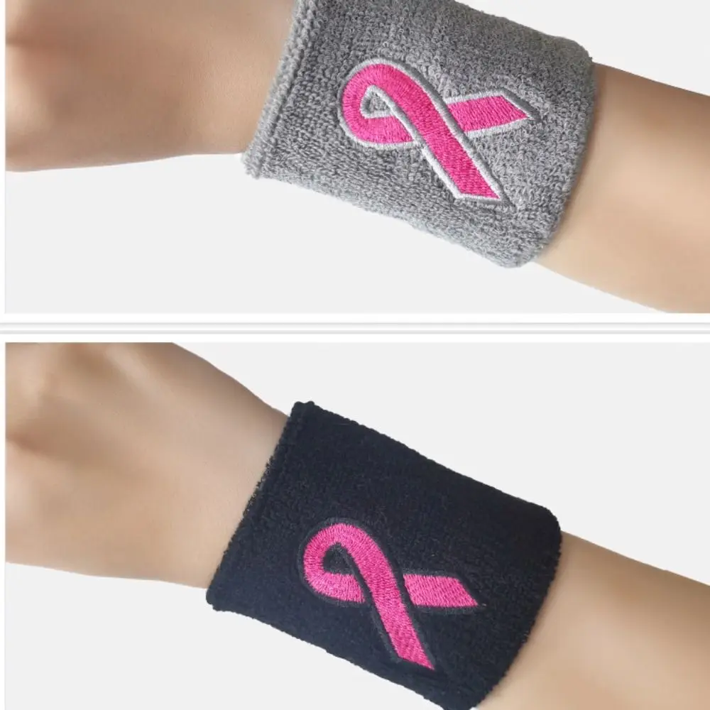 吸収性スポーツリストバンド子供のためのストレッチ弾性女性の手首汗バンドピンク手首サポート手首サポート