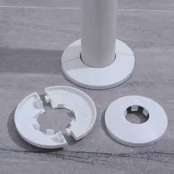Cubierta de plástico para orificio de pared, collares de tubería, válvula de ángulo de grifo de ducha, enchufe de tubería, cubierta de decoración, accesorio para grifo de cocina y baño, 1 unidad