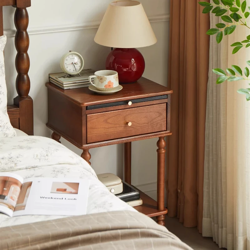 Designer Brown Nightstands Wood Classic Minimal Storage Bedside Nightstands Bedroom Weird Antique Criado Mudo Bedroom Furniture