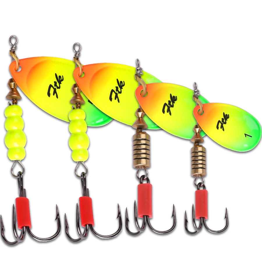 FISH KING Metal Fishing Lure 5g8g11g15g Spinner Bait High Quality Hard Baits Spinners With Treble Hook Fishing Tackle For Pike