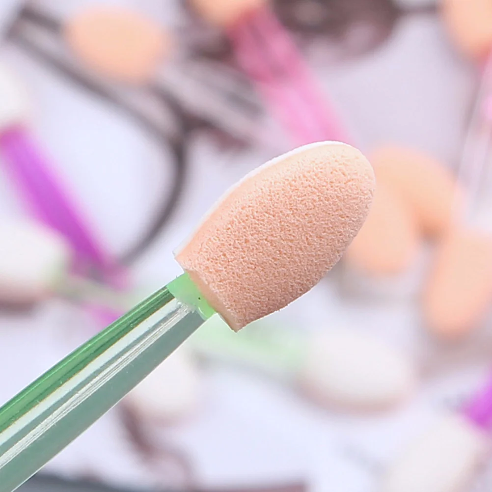 Eye Shadow Applicator Sticks แปรงอายแชโดว์แต่งหน้าแบบพกพารูปไข่เครื่องมือผู้หญิง Miss