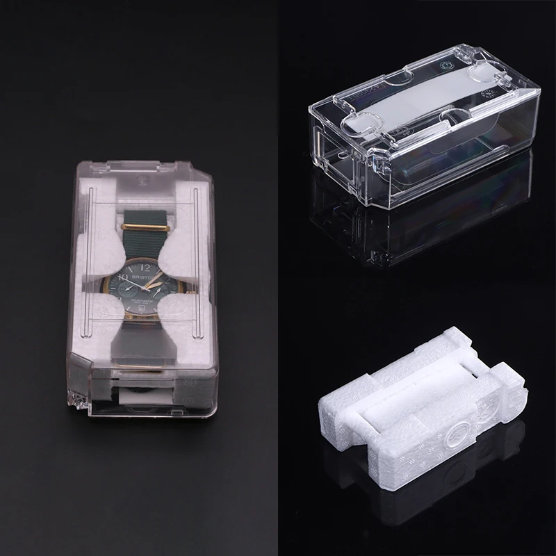 * New Sale Universal Jewelry Storage Box Watch Box Men Watch Box Vintage Transparent Single Grid Watch Box Christmas Gift Boxes