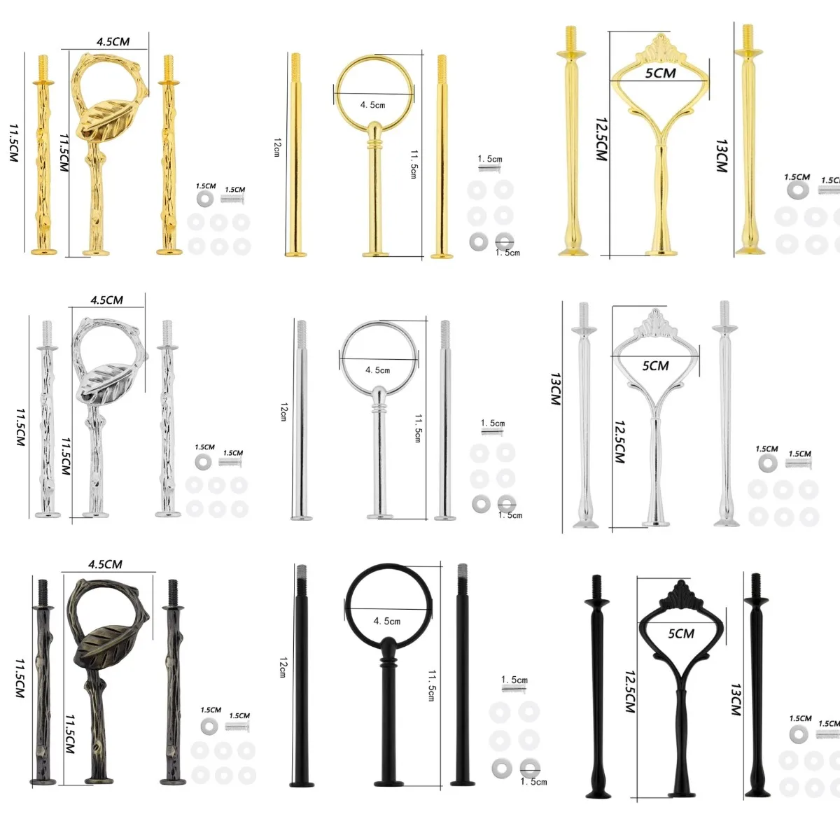 New Metal Stand DIY Three-Layer Fruit Plate Frame Stand Snack Stand for Resin Mold Art Supplies