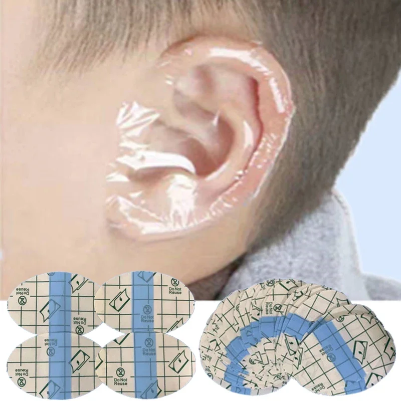 20/60/100pcs Baby Disposable Ear Cover Shower Protection Waterproof Kids Shampoo Ear Protection Stickers Ear Covers Baby Care