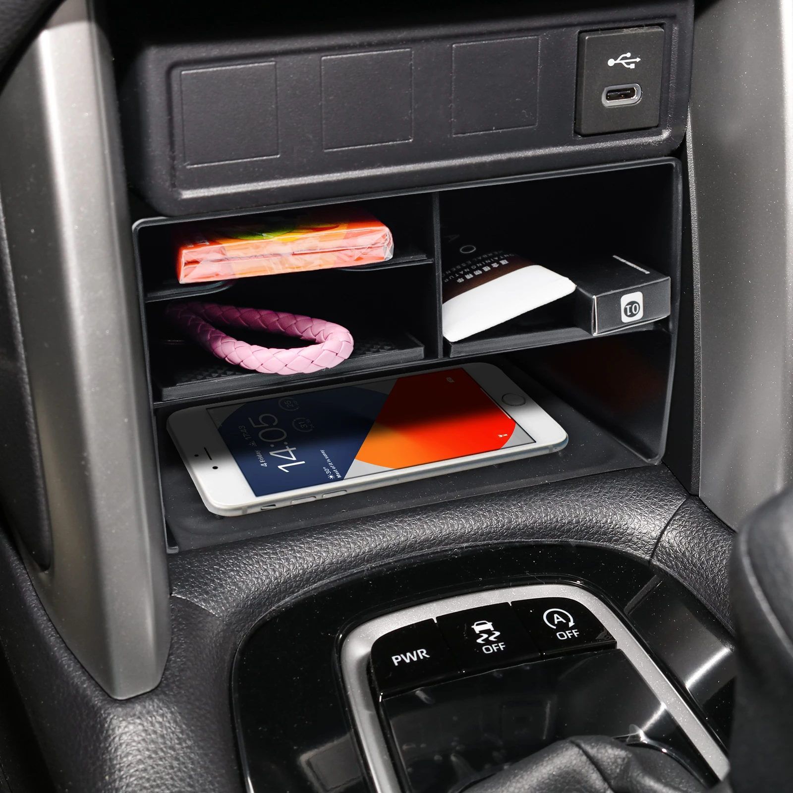 

Kptidy Center Console Organizer for Toyota Corolla Cross 2022-2024 Middle Console Organizer Gear Shift Storage Box Insert Tray