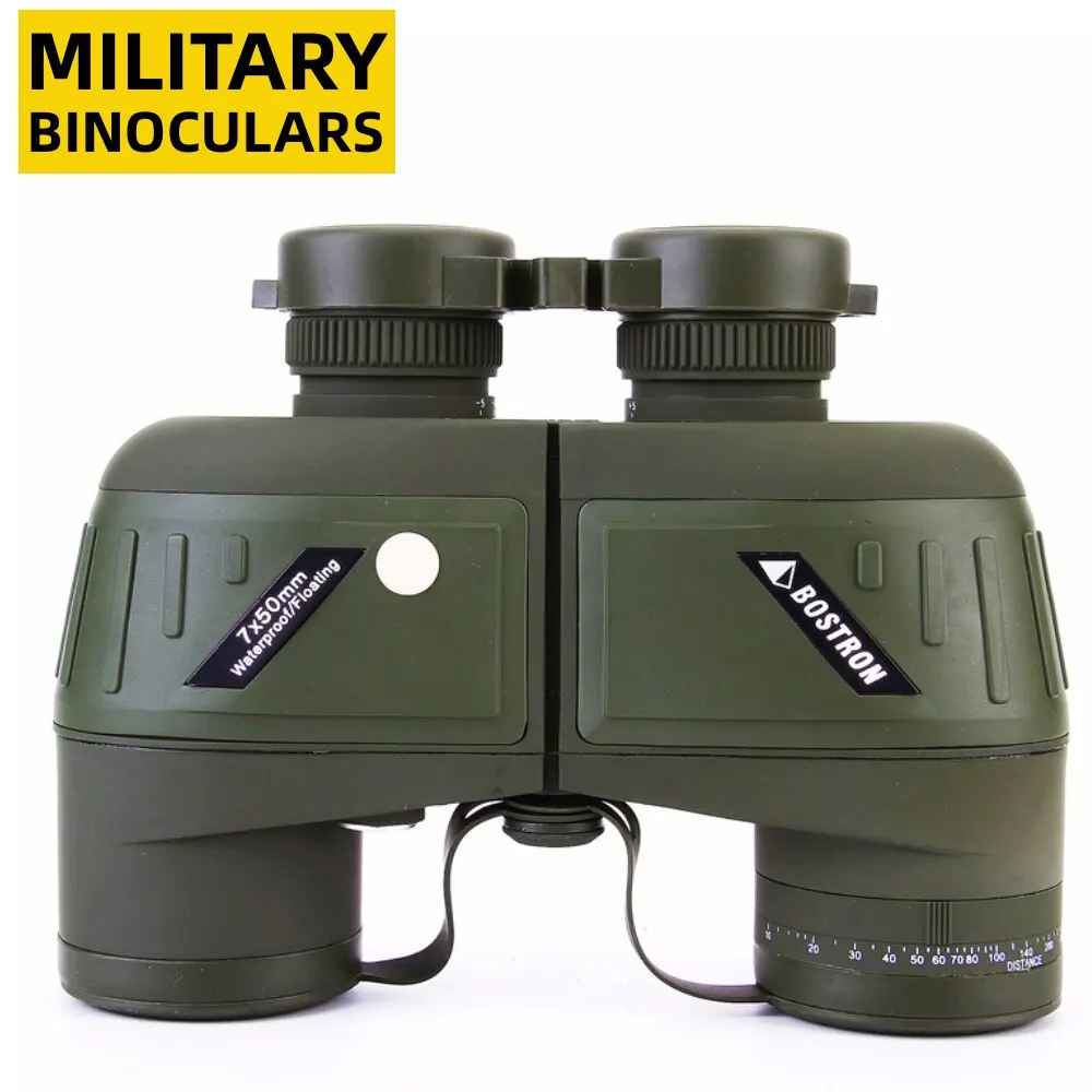 Powerful Binoculars 7X50 Waterproof Military Marine Camping Hunting Floating Bak4 Prism Telescope Night Vision Rangefinder