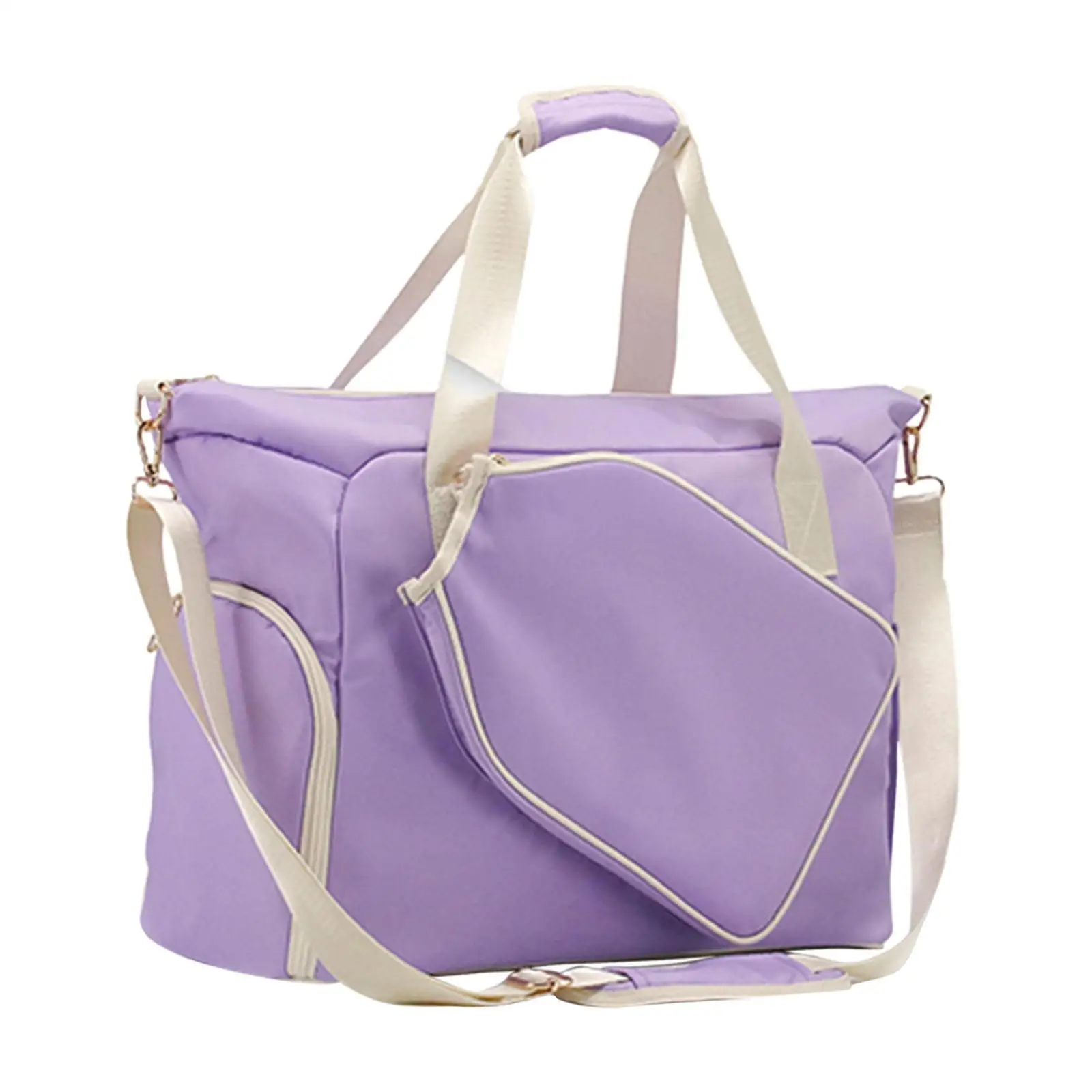 Zipper Pickleball Bag for Men Women Pickleball Racquet Tote with Shoe Pocket Adjustable Strap Handheld Carry on Sport Equipment - view 2