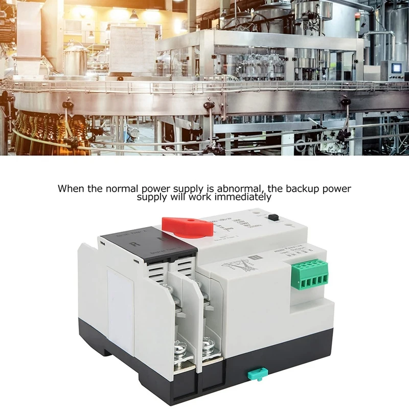 Interruttore di trasmissione a 2 vie 220V ZGQ5-100 / 2P Interruttore di trasferimento automatico con controller interruttore di trasmissione a doppia alimentazione a 2 vie