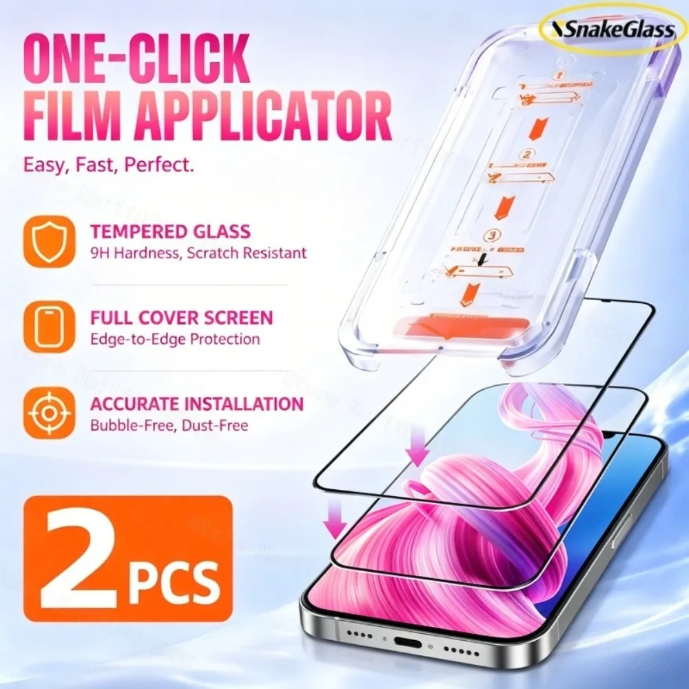 Easy Install HD Tempered Glass for Samsung Galaxy S26 Ultra S25 S24 S23/S22/S21/S26+/S25+/S24+,Anti-Scratch Protective Film Kit