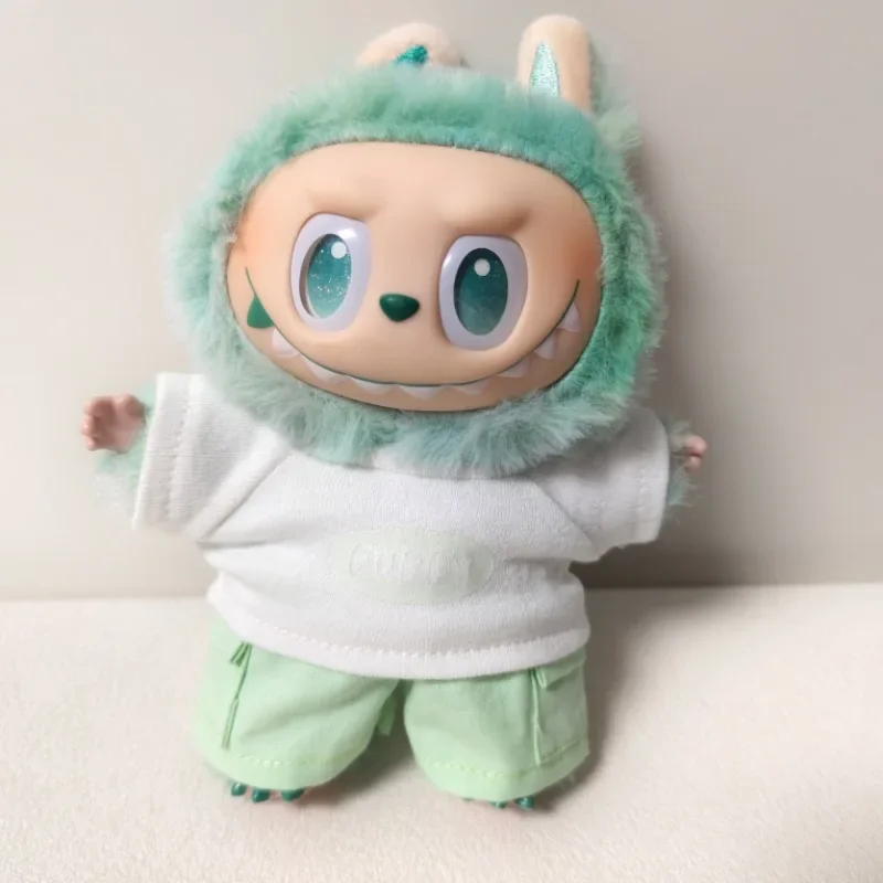 

Casual T-shirt & Shorts Set Labubu 3.0 Outfit for 15/17cm Dolls Accessories Summer Clothes