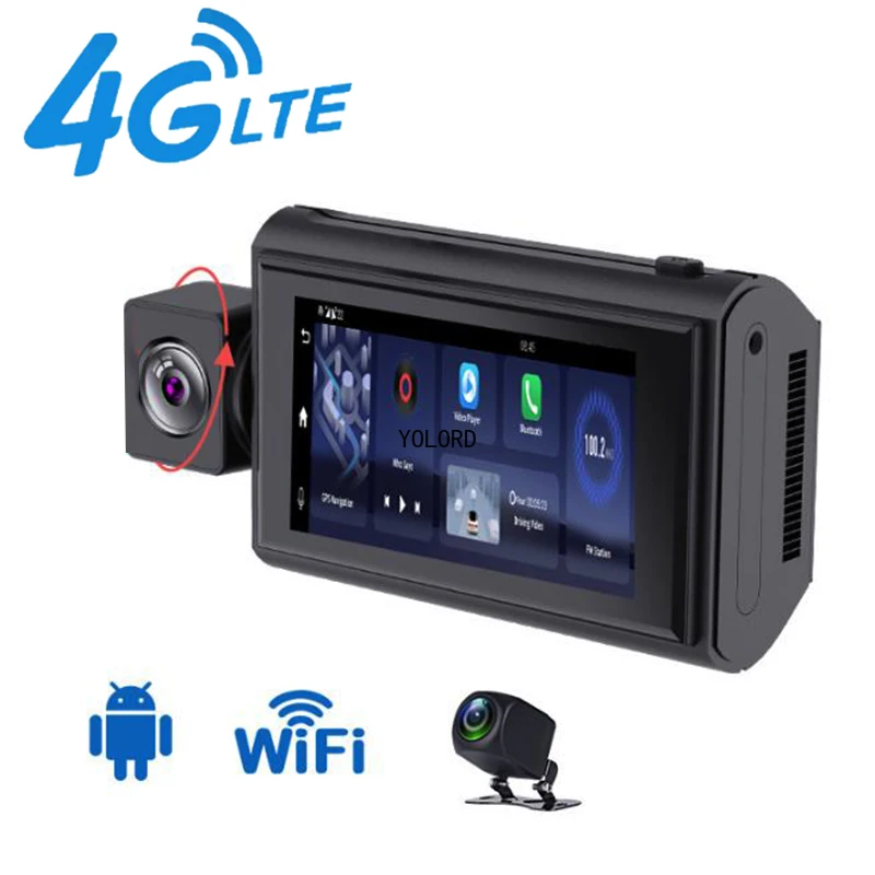 4G Android 10,0 3 Zoll Auto Rückspiegel Dash Cam GPS Navigation WiFi Video Kamera Recorder Fernbedienung 24 Stunden verpackung Monitor DVR