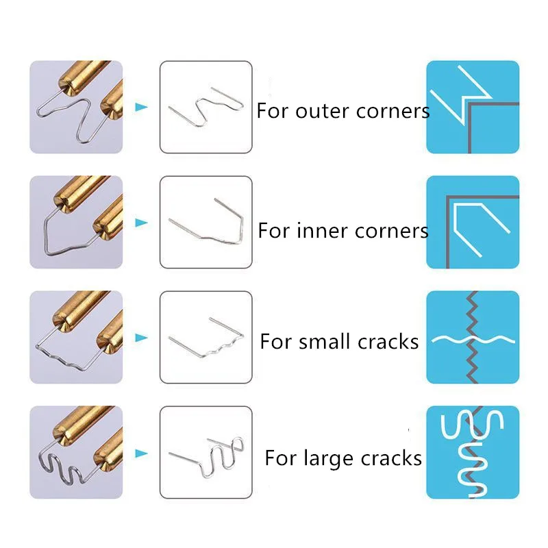 100pcs Hot Stapler Staples For Plastic Welder Automotive Plastic Repair Machine Welding Wire Car Bumper Repair Welding Machine