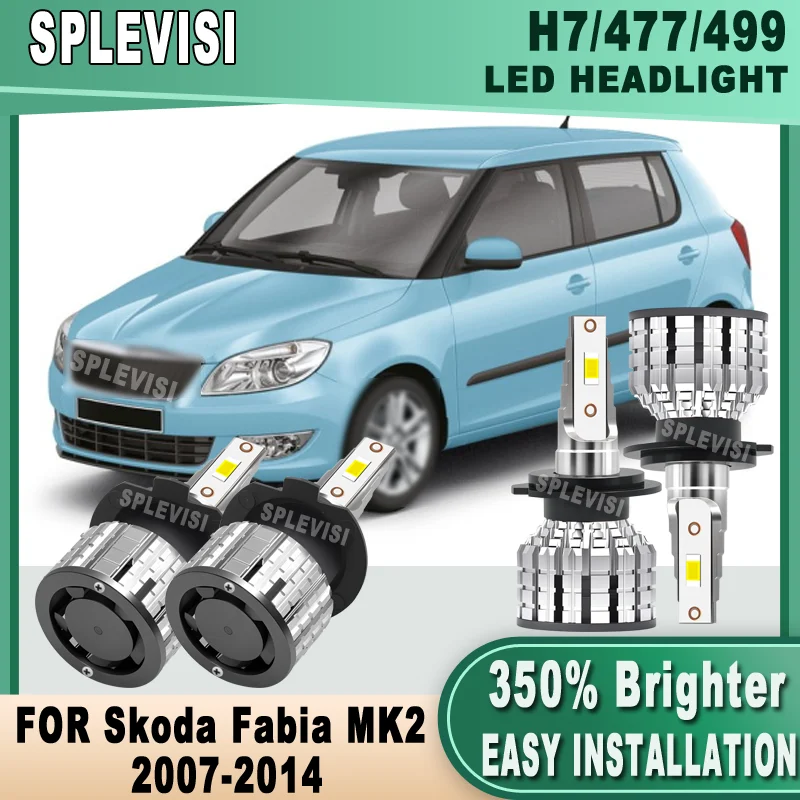

4PCS Enhanced Night Vision & Safety 6000K H7 477 499 led headlight For Skoda Fabia MK2 2007 2008 2009 2010 2011 2012 2013 2014