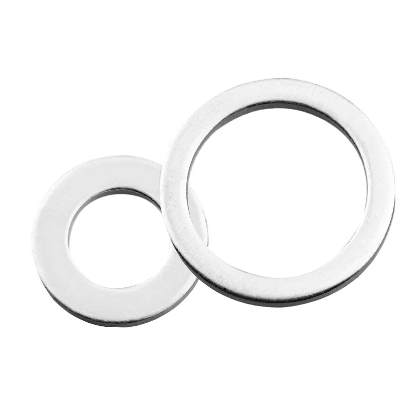 50pc Auminum flat washer M4 M6 M8 M10 M12 M14 M16 M18-M24 sump plug crush washer rondelle gasket Spacer Shim for oil drain plugs