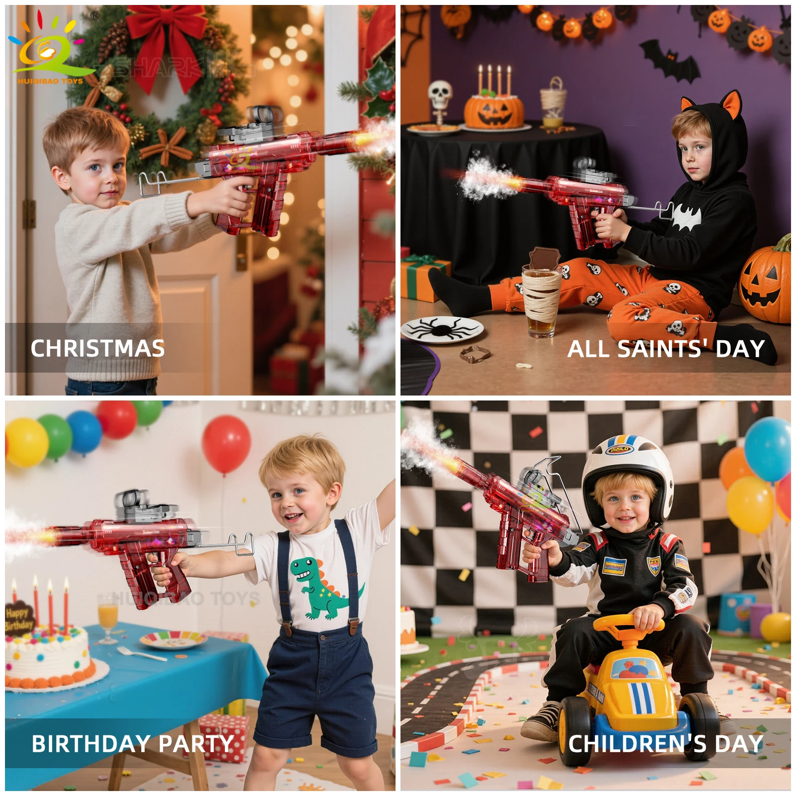 UZI gesynchroniseerd elektrisch spuitgeluid en licht speelgoedpistool, realistisch machinepistoolontwerp, speelgoed voor volwassen jongens, kerstcadeau