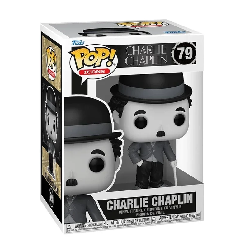 Original Funko Pop Charlie Chaplin Vinyl Figures GK Figurine Model Trendy Desk Decoration Ornament Gift Toys for Children