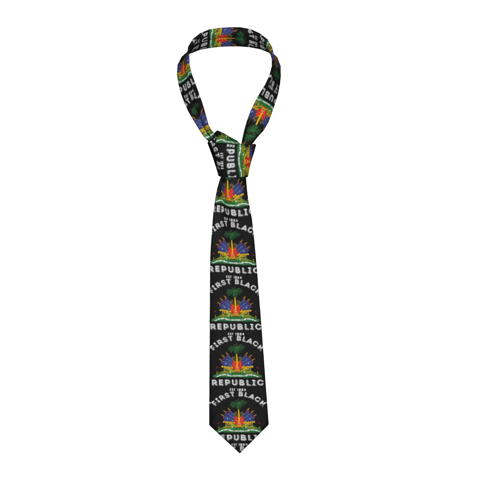 Haiti First Black Republic Since 1804 Haitian Flag Day Tie Neck Ties For Men Daily Wear Quality Collar Tie Necktie Accessories