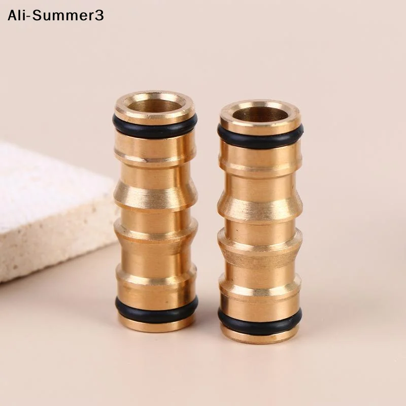 【Av3】1/2/3Pcs 2 Way Garden Brass Hose Connector Joiner Coupler Watering Water Pipe Tap Male Water Pipe Repair Extension Joints
