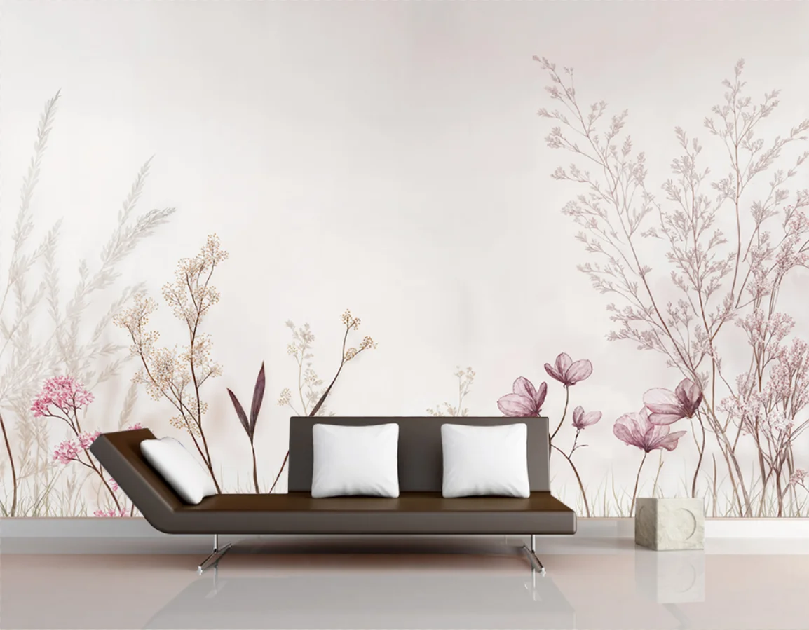 Custom size mural reed marsh sunshine lake water cormorant crane wallpaper home decoration pastoral natural landscape painting