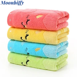 1pcs Children Towels Comfortable Bamboo Fiber  Super Soft Kids Cute Kittens Strong Water Absorbing High End Towel High Quality