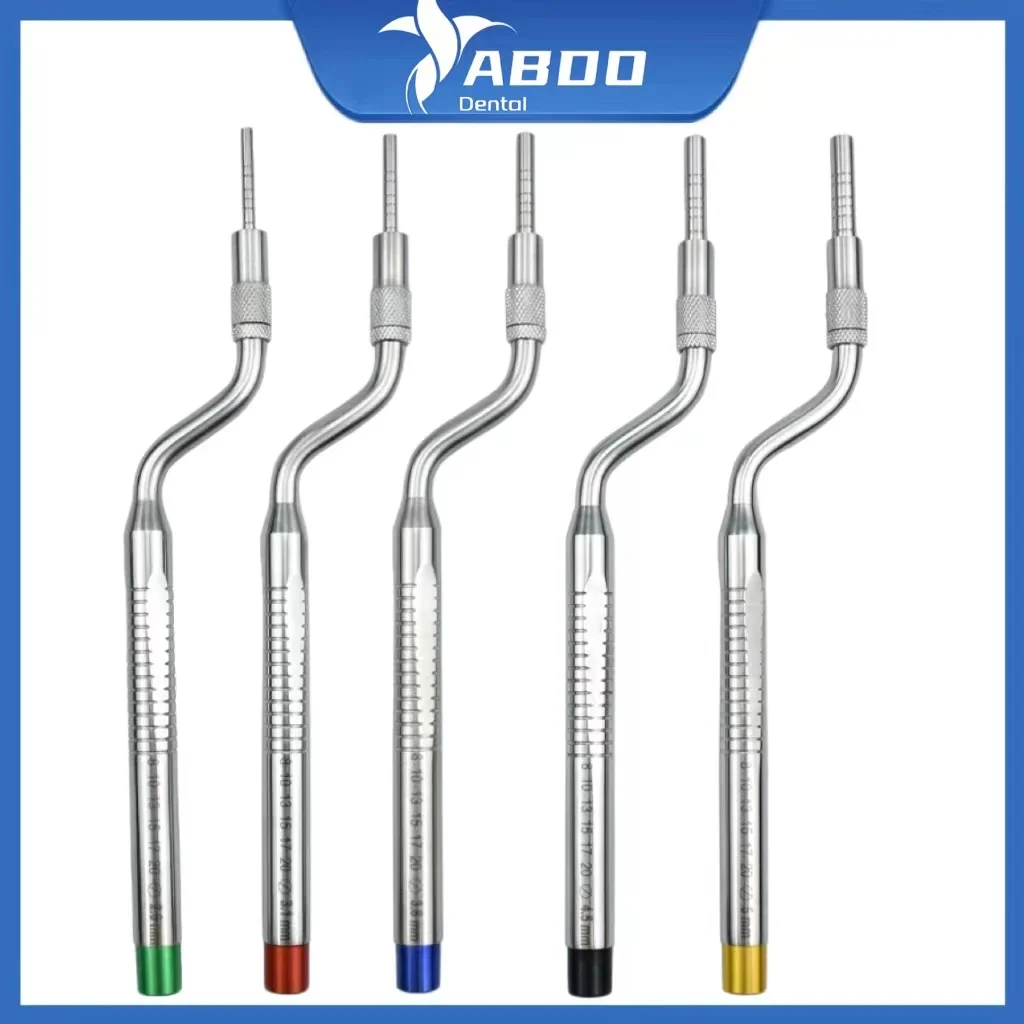 5Pcs Dental Implant Osteotome Instrument Sinus Lift Bended Extruder Concave Tips Stainless Steel Dentistry Tooth Extraction Tool