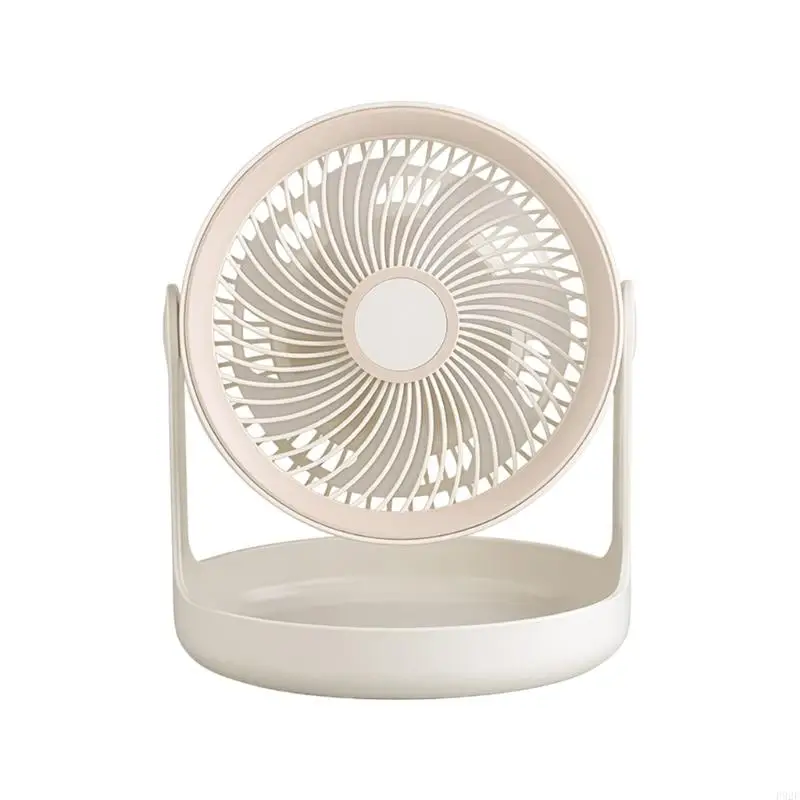F92F Light Weight Quiet Portable Desk Fan With Storage Base Home Desktop Fan