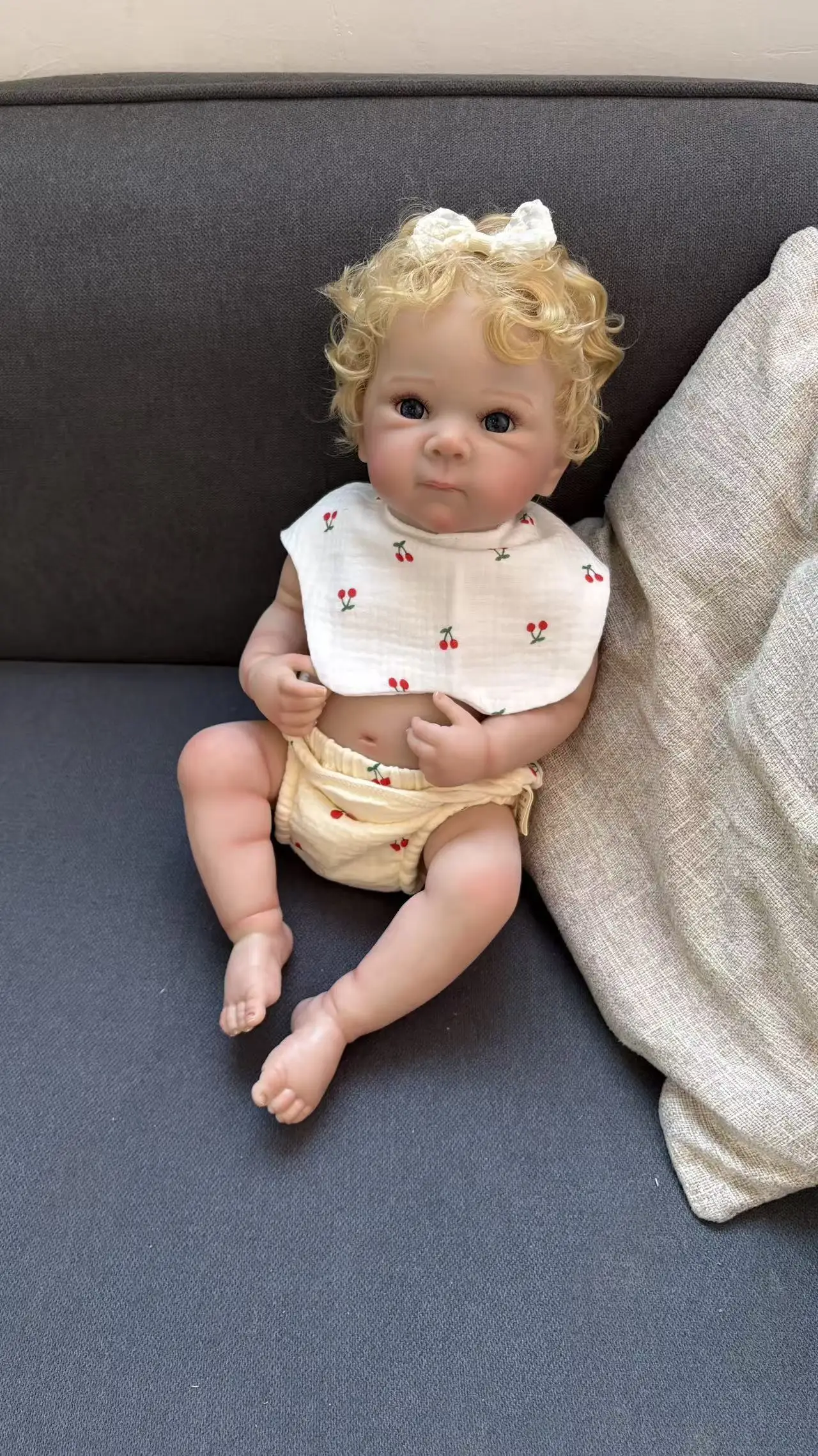 

19Inch Bettie Full Vinyl Girl Body Lifelike Reborn Doll Hand Rooted Hair Multiple Layers Painting 3D Skin Collectible Art Doll