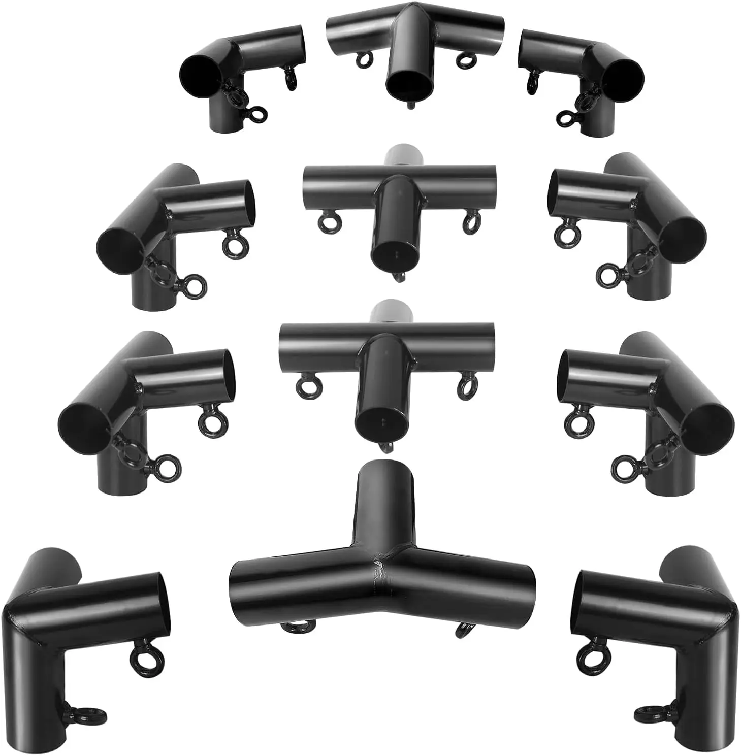 1 3/8'' Corner Canopy Fitting Couplers Kit - Frame Carport Connectors For 4 6 8 10 Leg (8 Leg)