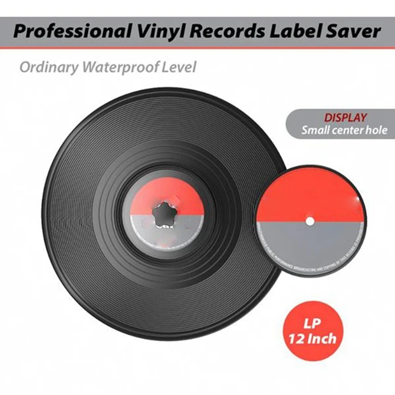 2 Piece EP LP Vinyl Record Label Cleaning Protective Sleeve Black MS+Silica Gel Waterproof Cleaning Clip Record Holder