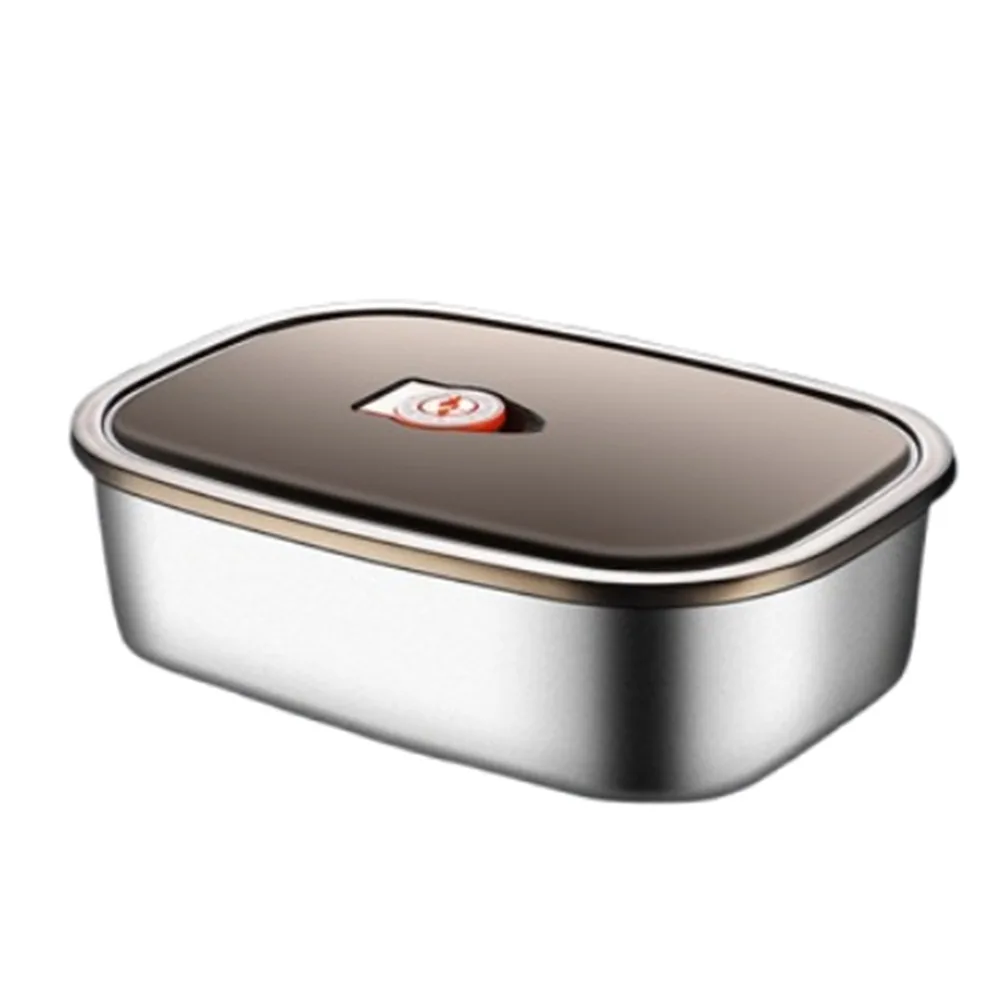 

Leak-proof Divides Food Container 1200ML 316 Stainless Steel Food Storage Crisper BPA-Free 1/2 Compartment Lunch Container