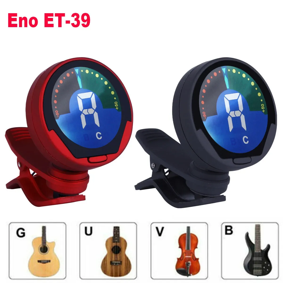 

Guitar Tuner Clip At Tuner For Electric Acoustic Guitars Bass Chromatic Violin Electric Guitar Tuner Acoustic Guitar Tuner