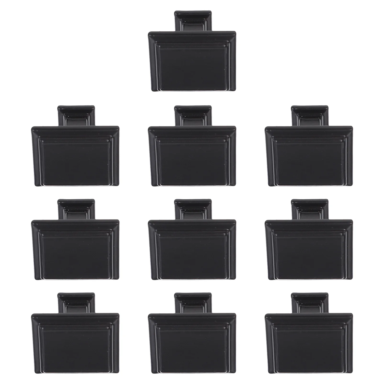 

10pcs Black Drawer Handles Aluminum Alloy Dresser Knobs for Cabinet Furniture Replacement Hardware Accessories