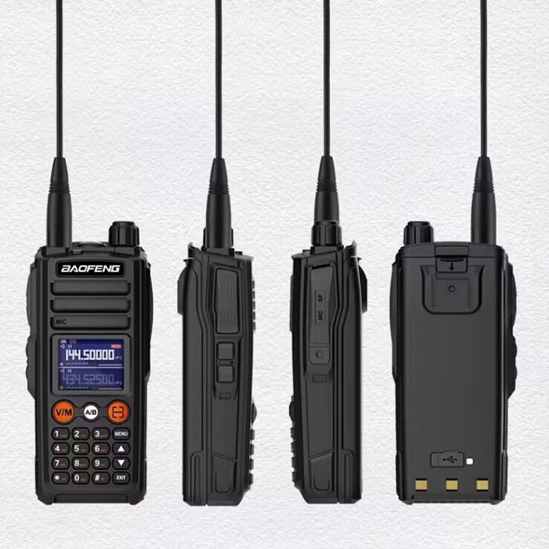 BAOFENG-Walkie Talkie portátil em dois sentidos, UV-27L, UV-27 Pro Max, 10W, Tri-Band, 999CH, NOAA, carregamento tipo C, BF-UV27L, mais novo, 2021