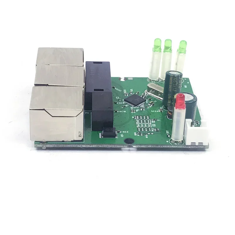 Snelle Schakelaar Mini 3 Port Ethernet Switch 10/100Mbps Rj45 Netwerk Switch Hub Pcb Module Board Voor Systeem integratie Module