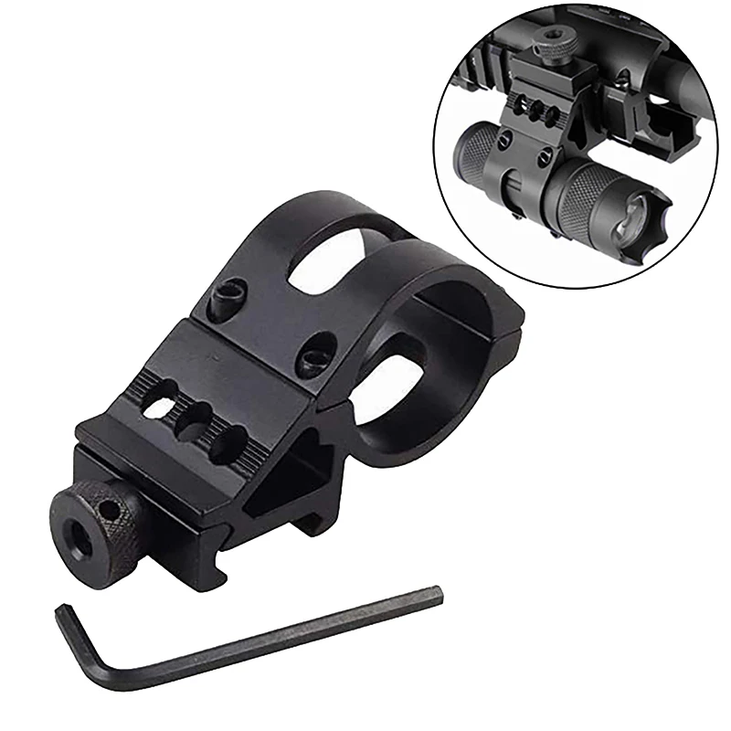 Tactical 25.4mm Quick Release Offset Flashlight Scope Mount 20mm Picatinny Rail 45 Degree Sight Mount Hunting Accessories