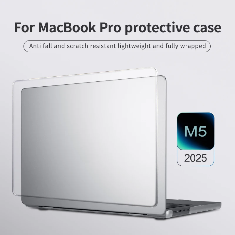 حافظة كمبيوتر محمول لجهاز MacBook Pro 14/16 M5 2025 حافظة شفافة لجهاز MacBook Air 13.6/15 A3240 Shell لجهاز MacBook Pro 16 M4 M3